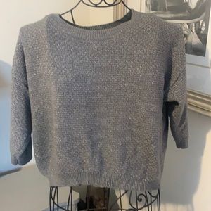 Grey dolman sleeved sweater